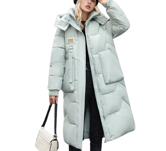 Chic Winter Essentials | Women's Long Puffer Coat with Hood ? Maximum Warmth for Cold Weather 0