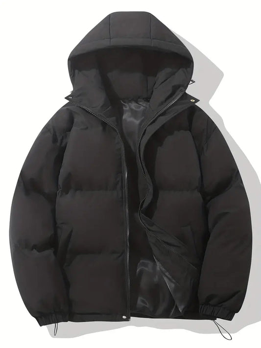 Men's Hooded  Puffer Jacket with Down Insulation 0